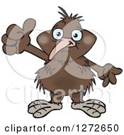 Clipart Of A Kiwi Bird Giving A Thumb Up Royalty Free Vector Illustration by Dennis Holmes Designs