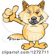 Poster, Art Print Of Dingo Giving A Thumb Up