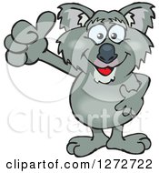 Clipart Of A Happy Koala Giving A Thumb Up Royalty Free Vector Illustration