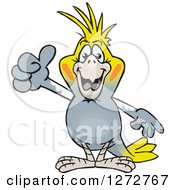 Clipart Of A Happy Cockatiel Bird Giving A Thumb Up Royalty Free Vector Illustration by Dennis Holmes Designs