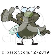 Clipart Of A Happy House Fly Giving A Thumb Up Royalty Free Vector Illustration by Dennis Holmes Designs