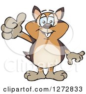 Clipart Of A Happy Chipmunk Giving A Thumb Up Royalty Free Vector Illustration by Dennis Holmes Designs