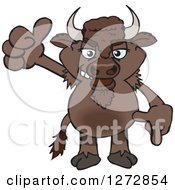 Poster, Art Print Of Bison Giving A Thumb Up