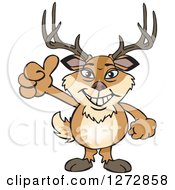Poster, Art Print Of Happy Buck Deer Giving A Thumb Up