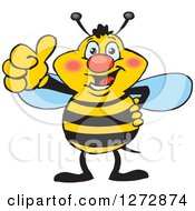 Poster, Art Print Of Happy Bee Giving A Thumb Up