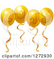 Poster, Art Print Of Gold New Year 2015 Party Balloons