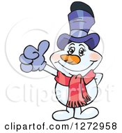 Poster, Art Print Of Happy Mrs Snowman Giving A Thumb Up