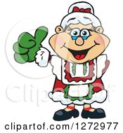 Happy Mrs Claus Giving A Thumb Up