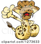 Poster, Art Print Of Happy Rattle Snake Giving A Thumb Up