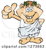 Happy Greek Man In A Toga Giving A Thumb Up