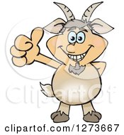 Clipart Of A Happy Pan Giving A Thumb Up Royalty Free Vector Illustration