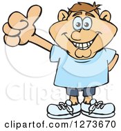 Poster, Art Print Of Happy Caucasian Man Giving A Thumb Up