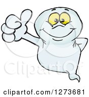 Poster, Art Print Of Happy Ghost Giving A Thumb Up