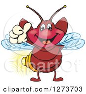 Poster, Art Print Of Happy Firefly Giving A Thumb Up