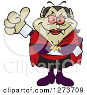 Clipart Of A Happy Vampiress Giving A Thumb Up Royalty Free Vector Illustration by Dennis Holmes Designs