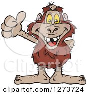Poster, Art Print Of Happy Bigfoot Giving A Thumb Up