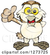 Poster, Art Print Of Happy Barn Owl Giving A Thumb Up