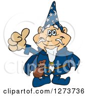 Poster, Art Print Of Happy Wizard Giving A Thumb Up