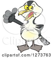 Poster, Art Print Of Happy European Shag Bird Giving A Thumb Up