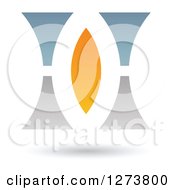 Clipart Of A Pilloar And Eye Design And Shadow Royalty Free Vector Illustration