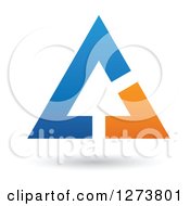 Poster, Art Print Of Blue And Orange Triangle And Shadow