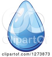 Poster, Art Print Of Blue Droplet Of Water 10