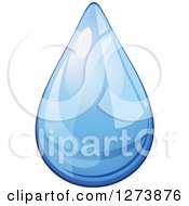 Poster, Art Print Of Blue Droplet Of Water 3