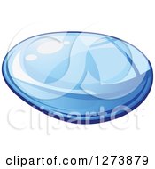 Clipart Of A Blue Droplet Of Water 5 Royalty Free Vector Illustration