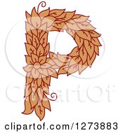 Poster, Art Print Of Floral Capital Letter P With A Flower