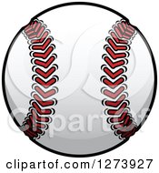 Poster, Art Print Of Baseball With Red Stitching