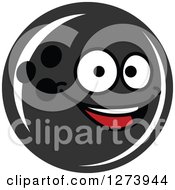 Clipart Of A Smiling Bowling Ball Character Royalty Free Vector Illustration