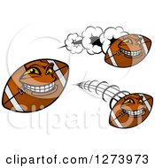 Clipart Of American Football Characters Royalty Free Vector Illustration