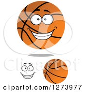 Clipart Of Basketballs And A Face Royalty Free Vector Illustration