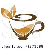 Poster, Art Print Of Leafy Brown Tea Cup