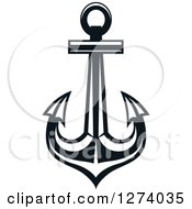 Clipart Of A Dark Blue Nautical Anchor 21 Royalty Free Vector Illustration