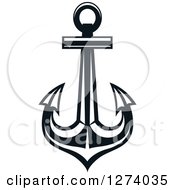 Poster, Art Print Of Dark Blue Nautical Anchor 21