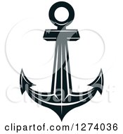 Clipart Of A Dark Blue Nautical Anchor 22 Royalty Free Vector Illustration