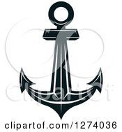 Poster, Art Print Of Dark Blue Nautical Anchor 22