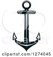 Clipart Of A Dark Blue Nautical Anchor 26 Royalty Free Vector Illustration