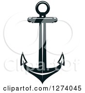 Poster, Art Print Of Dark Blue Nautical Anchor 26