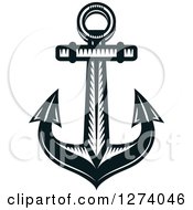 Clipart Of A Dark Blue Nautical Anchor 27 Royalty Free Vector Illustration