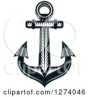 Poster, Art Print Of Dark Blue Nautical Anchor 27