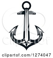 Clipart Of A Dark Blue Nautical Anchor 28 Royalty Free Vector Illustration