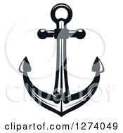 Poster, Art Print Of Dark Blue Nautical Anchor 30