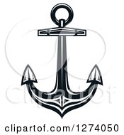 Clipart Of A Dark Blue Nautical Anchor 31 Royalty Free Vector Illustration