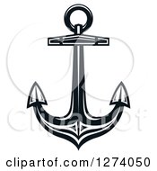 Poster, Art Print Of Dark Blue Nautical Anchor 31