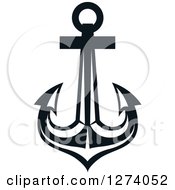 Clipart Of A Dark Blue Nautical Anchor 19 Royalty Free Vector Illustration