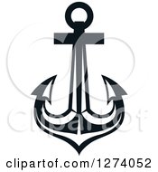 Poster, Art Print Of Dark Blue Nautical Anchor 19