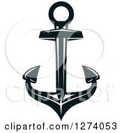 Clipart Of A Dark Blue Nautical Anchor 20 Royalty Free Vector Illustration