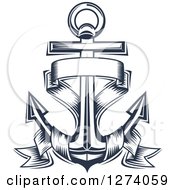 Navy Blue Nautical Anchor And Banner 4